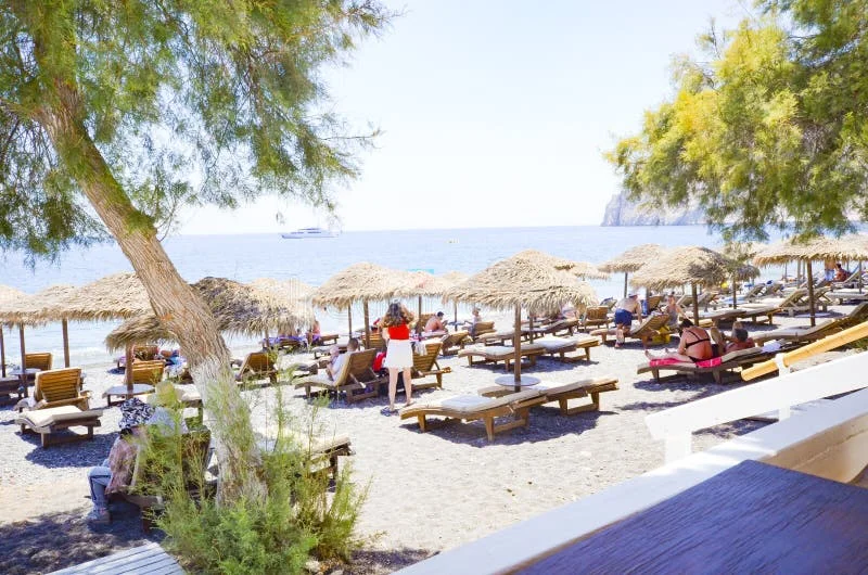 best beach clubs Santorini